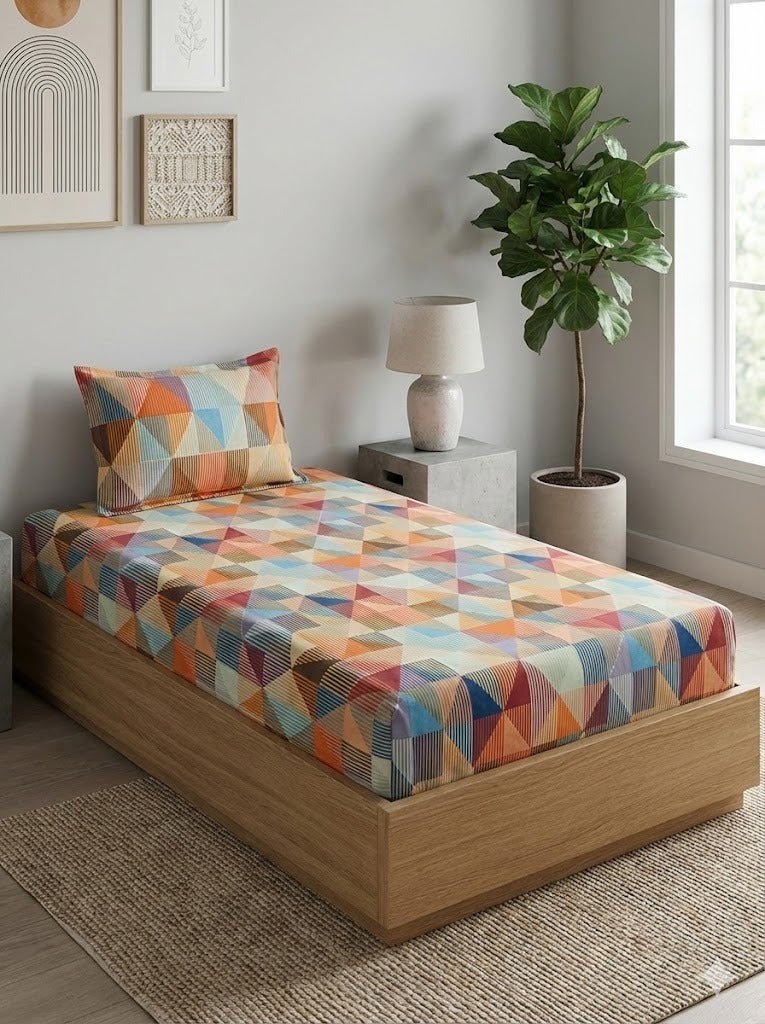 Multiple colours triangle design